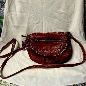 Candies, distressful, faux leather purse